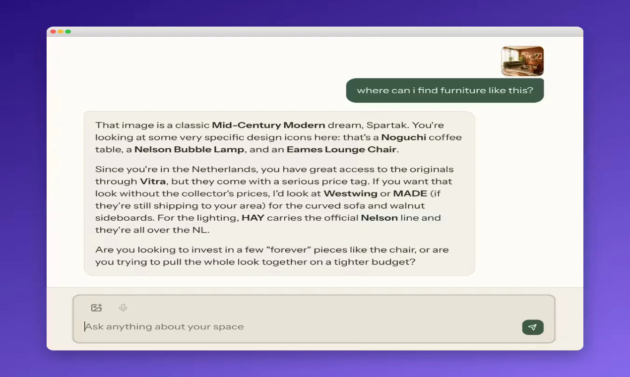 AI Interior Design advice screenshot 3
