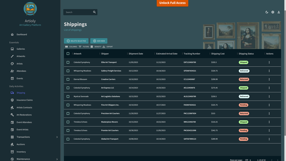 Artioly screenshot 2
