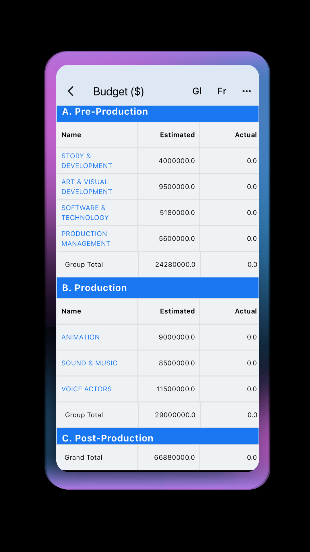 AI Movie Budgeting Software | Studiovity  screenshot 1