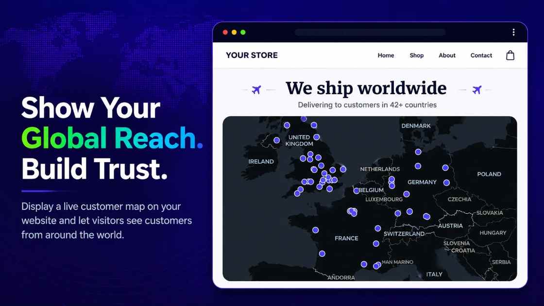 Customer Reach Map for WooCommerce screenshot 2