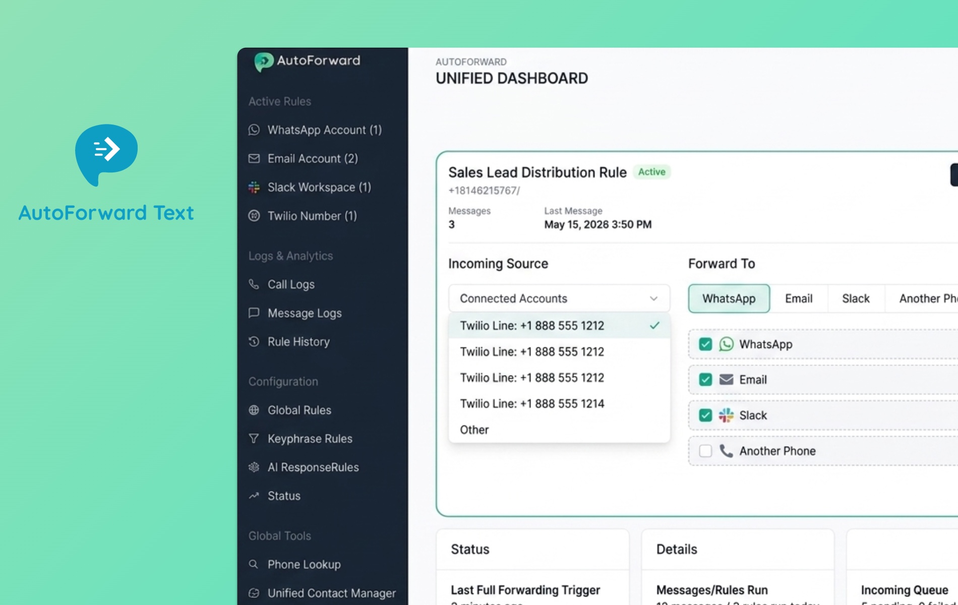 AutoForward Text screenshot 4