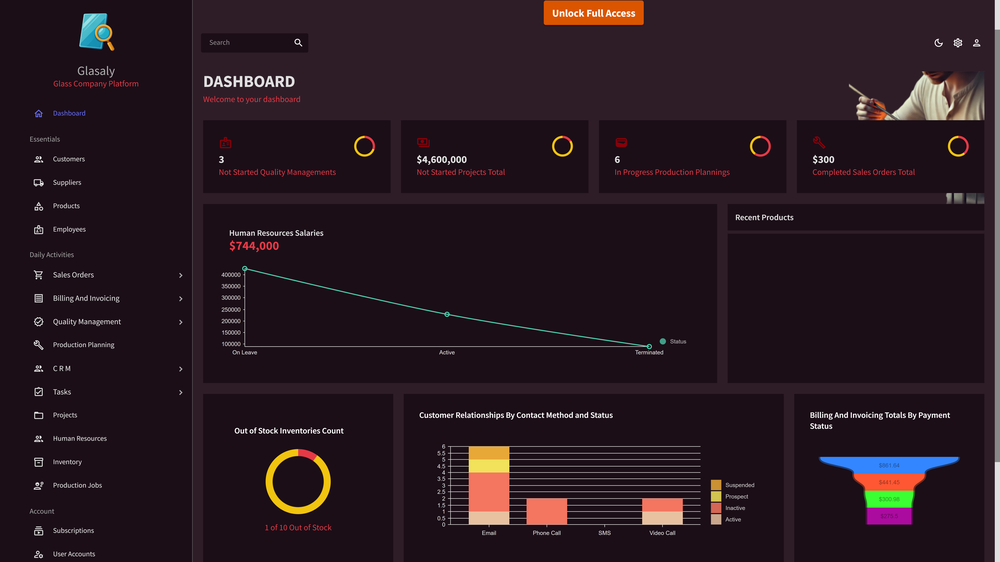 Glasaly screenshot 1