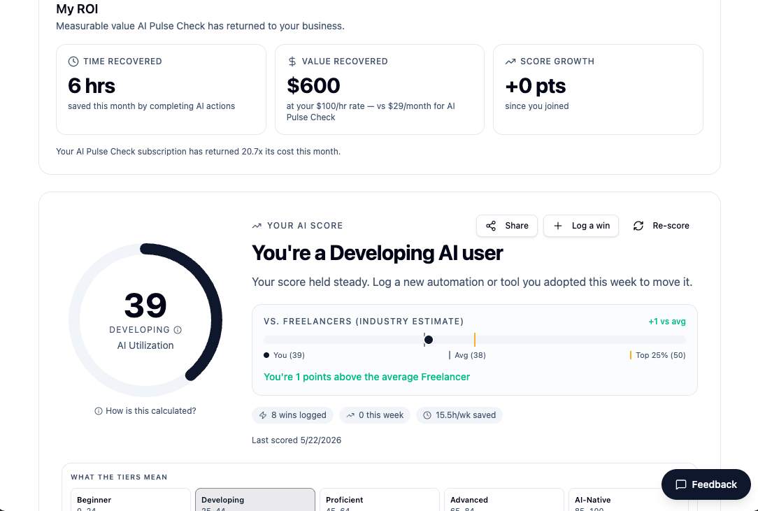 aipulsecheck.io screenshot 1
