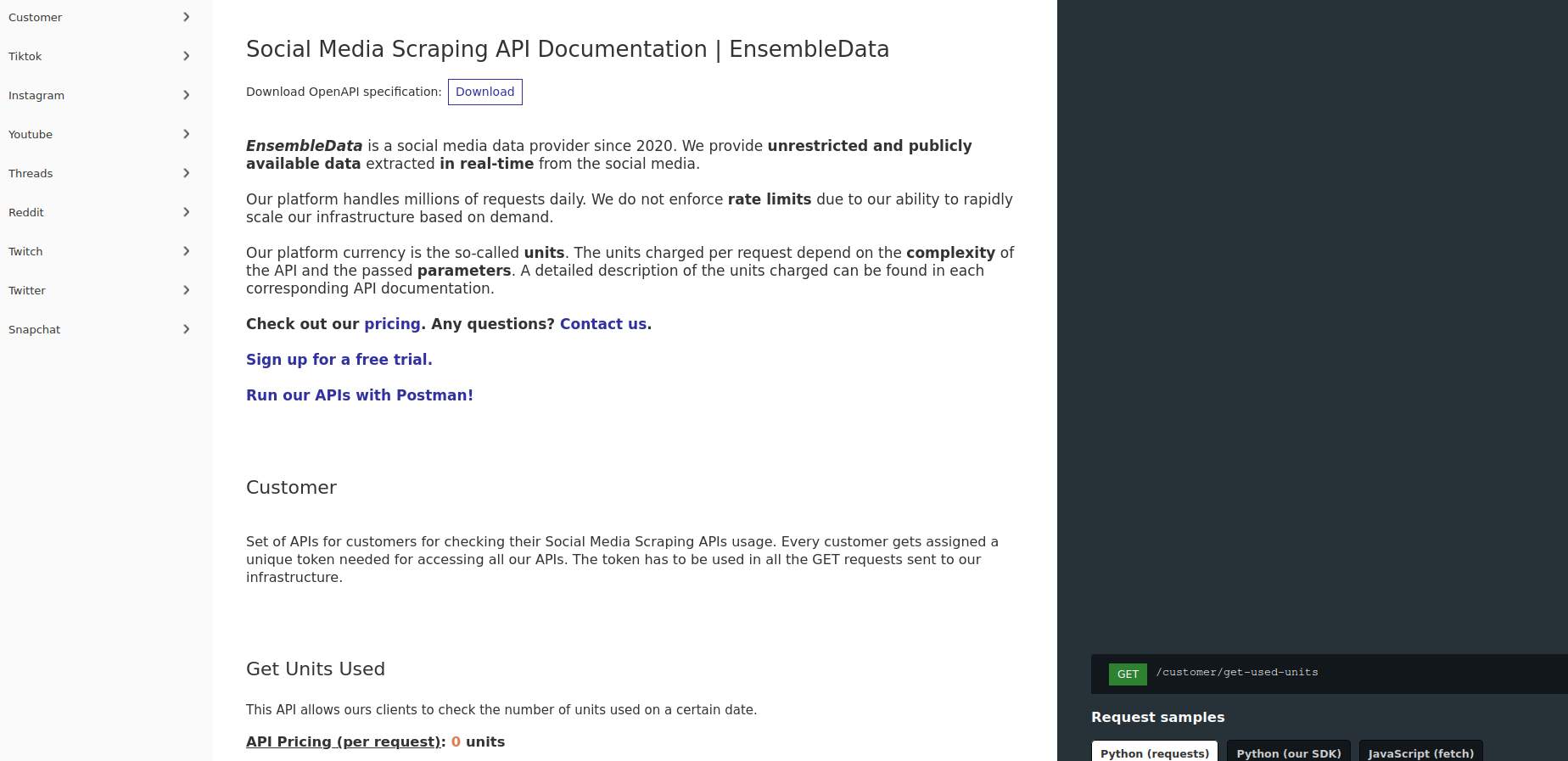 EnsembleData screenshot 1
