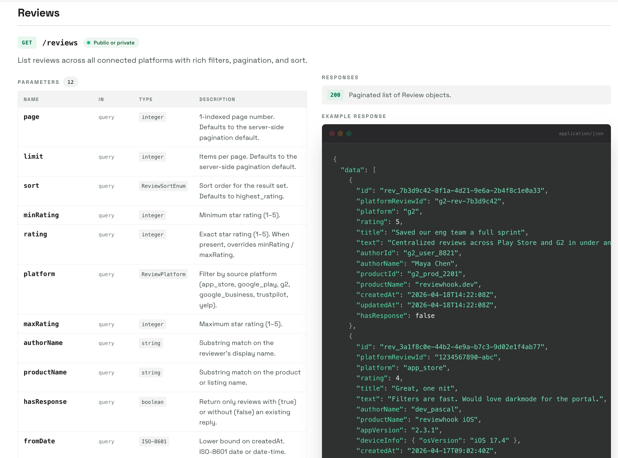 ReviewHook screenshot 1