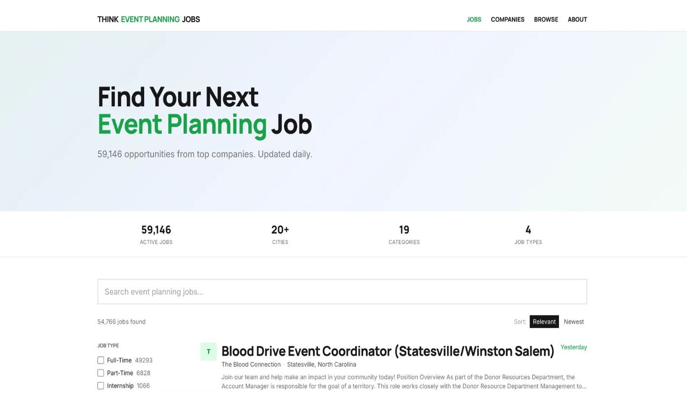 Think Event Planning Jobs screenshot 1