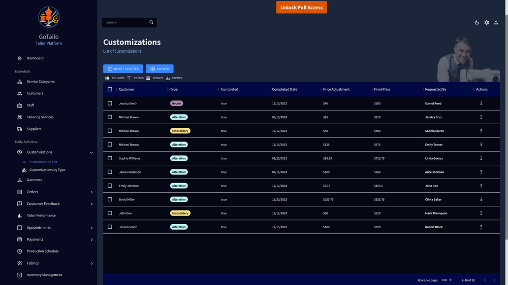 GoTailo screenshot 2