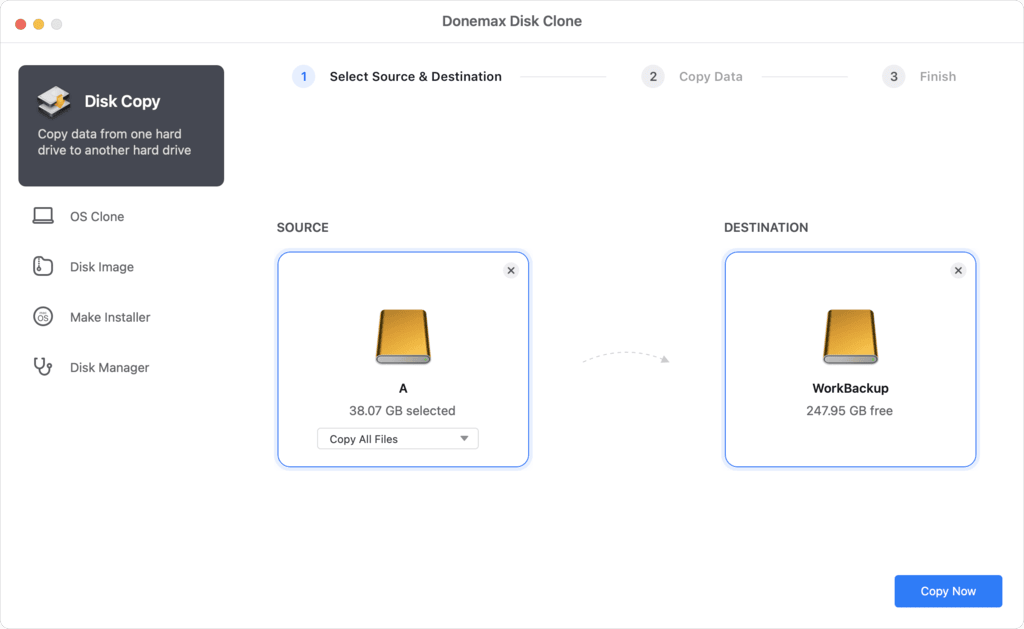 Donemax Disk Clone for Mac screenshot 1