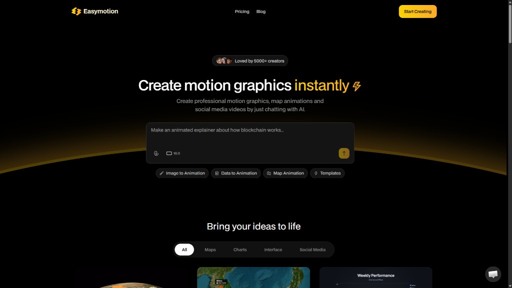 Easymotion - AI Motion Graphics Generator screenshot 1