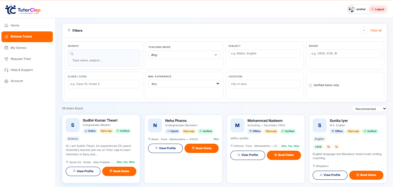 Tutor Clap screenshot 4