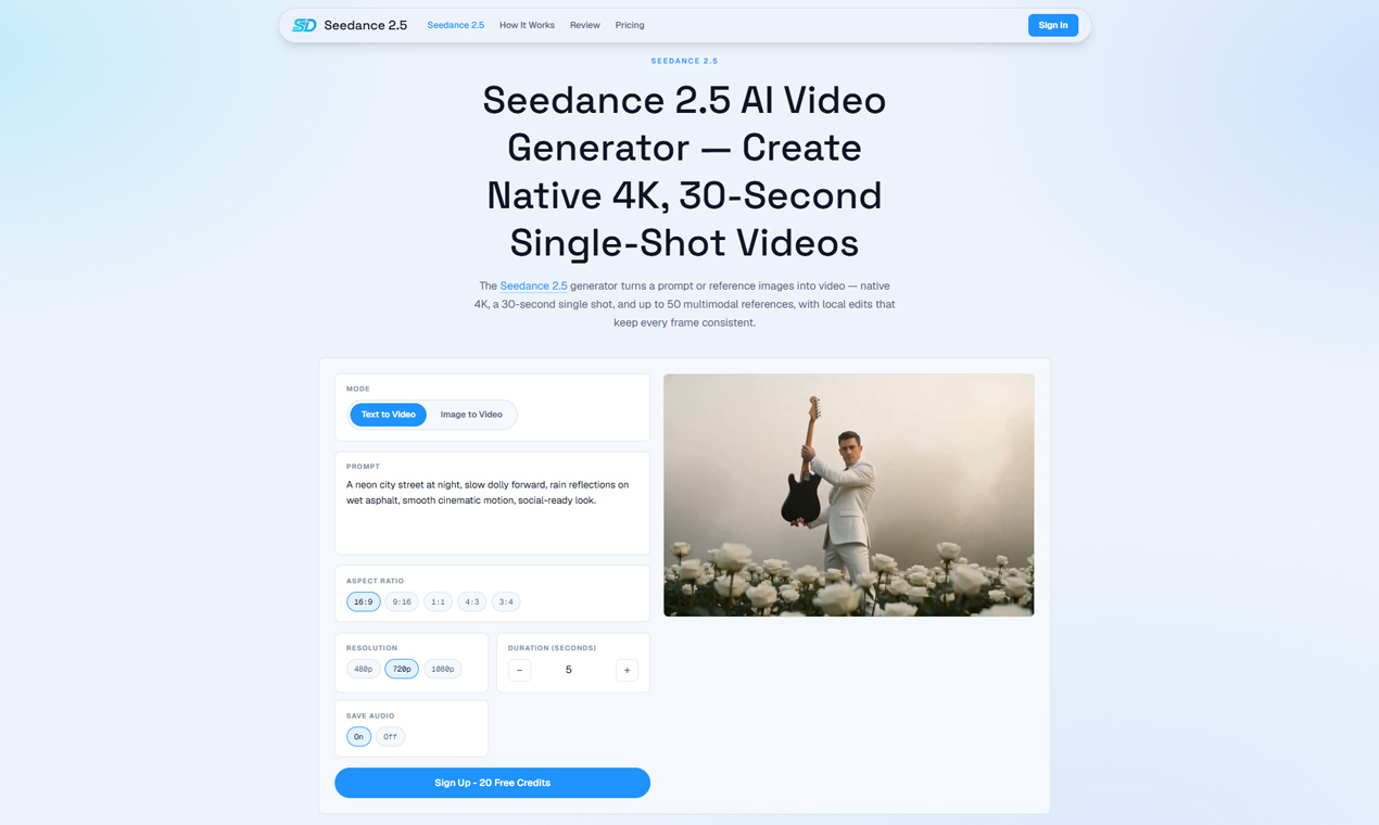Seedance 2.5 screenshot 1