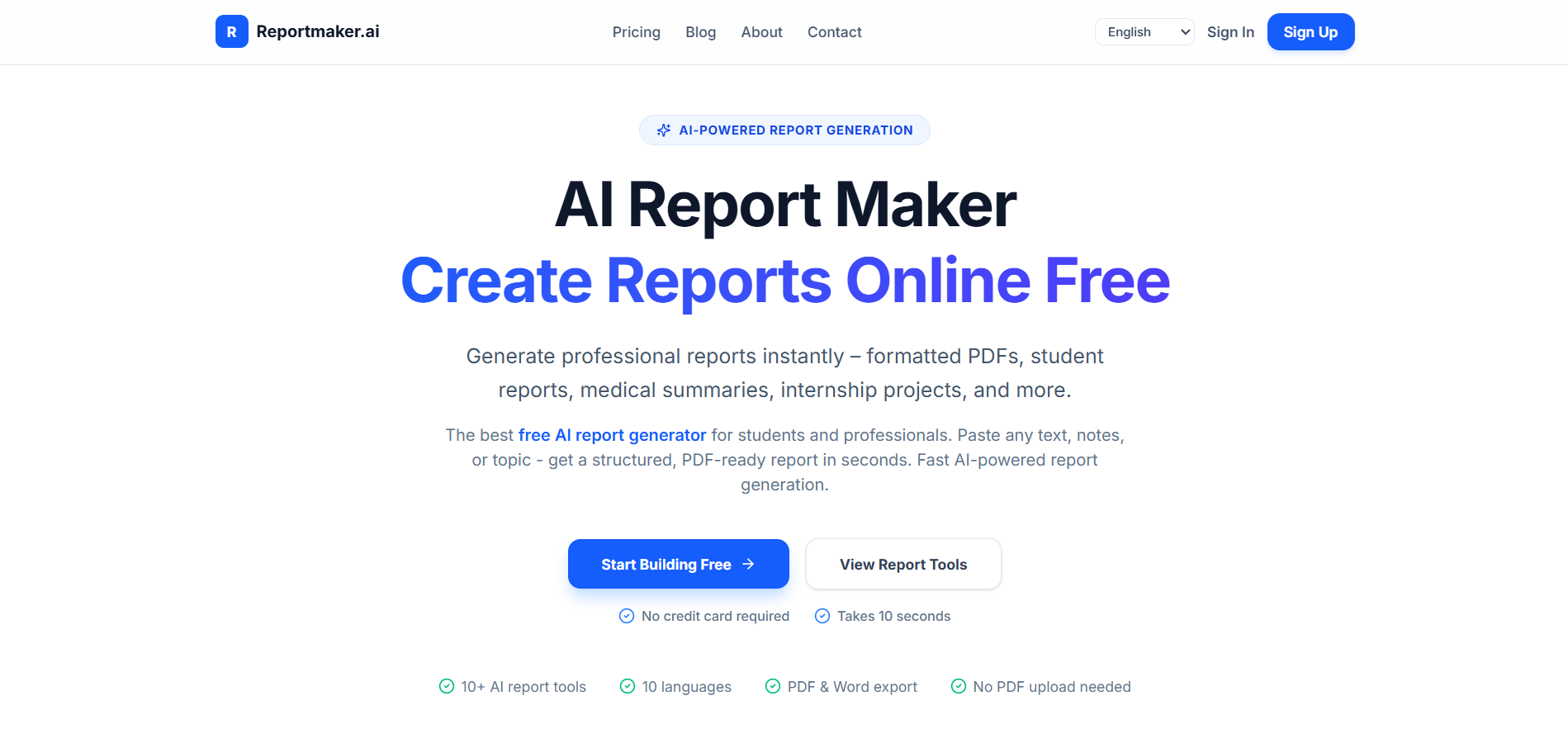 ReportMaker AI screenshot 1