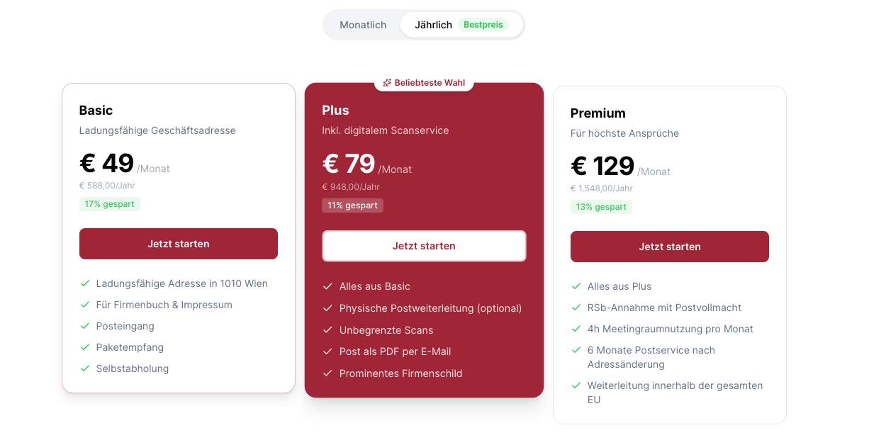 Postservice.at screenshot 3