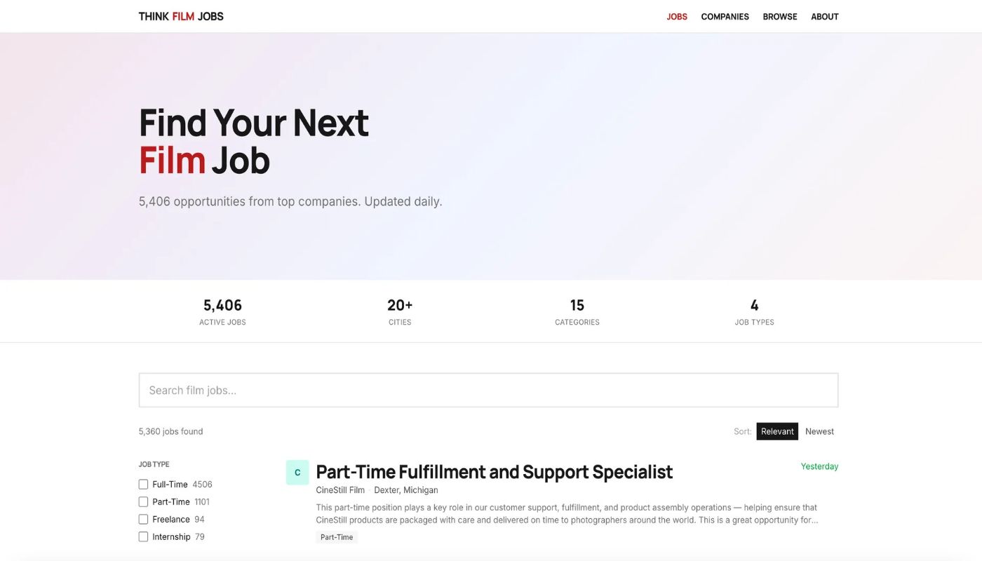 Think Film Jobs screenshot 1