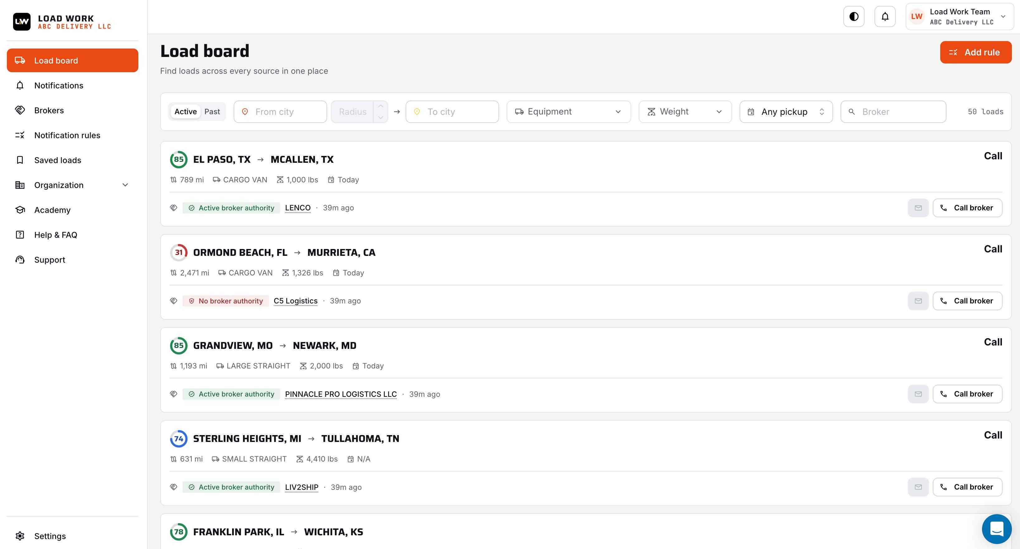 LoadWork screenshot 2