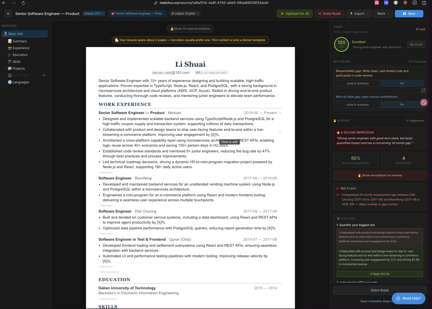 MatchCV: AI Resume Tailor screenshot 5