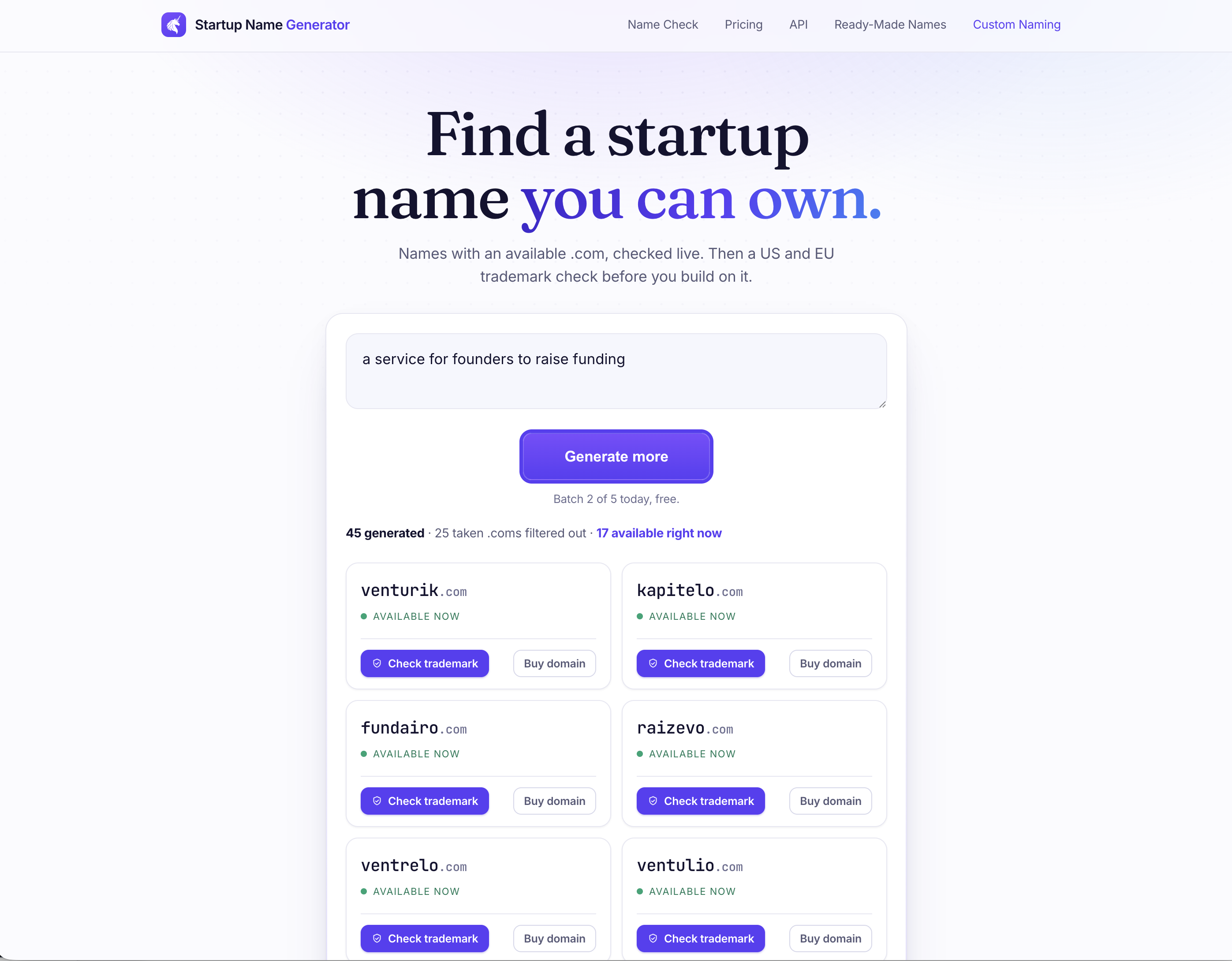 Startup Name Generator screenshot 3