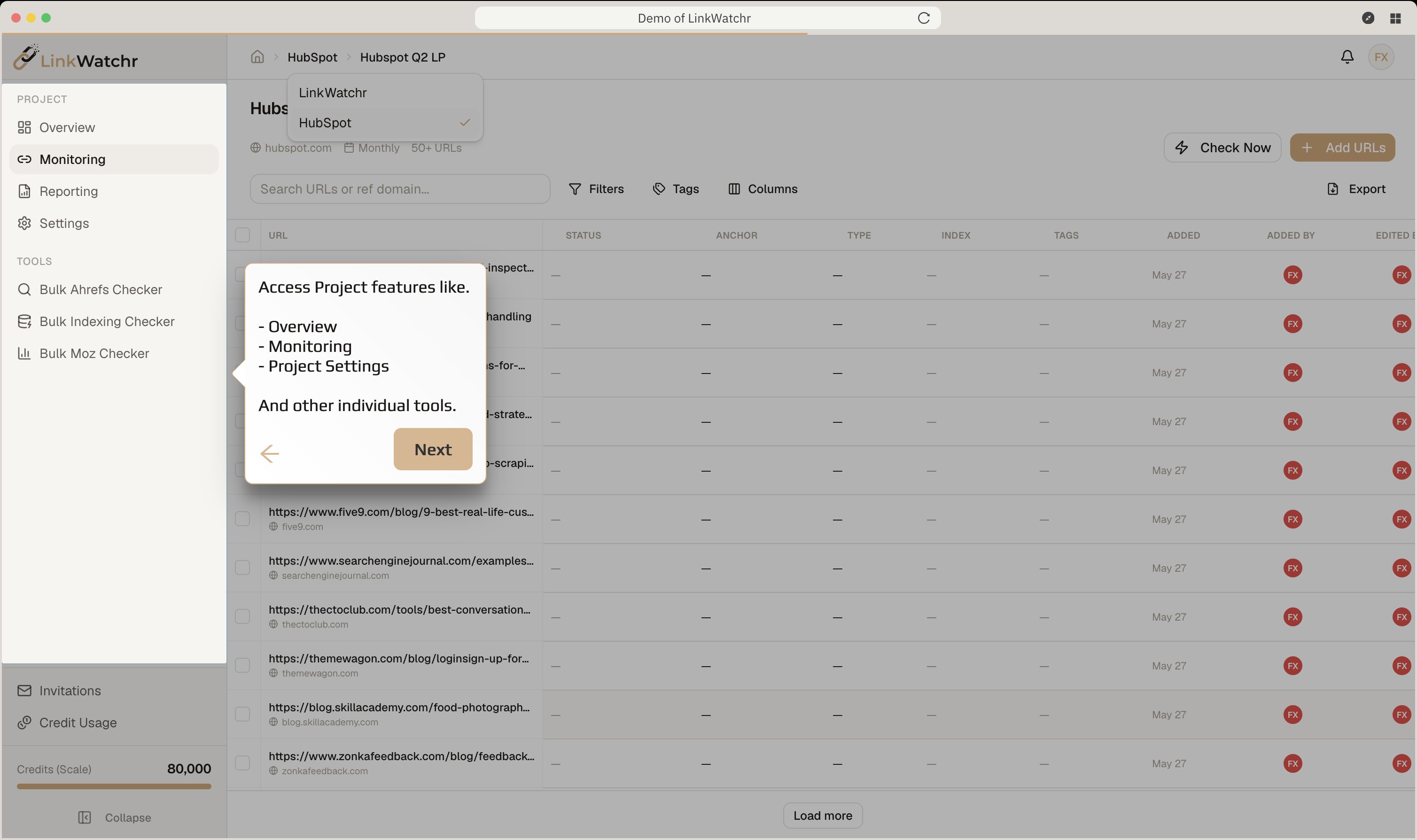 LinkWatchr screenshot 5