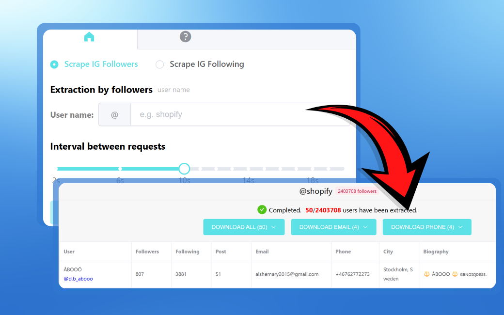 Instagram Email Scraper screenshot 4