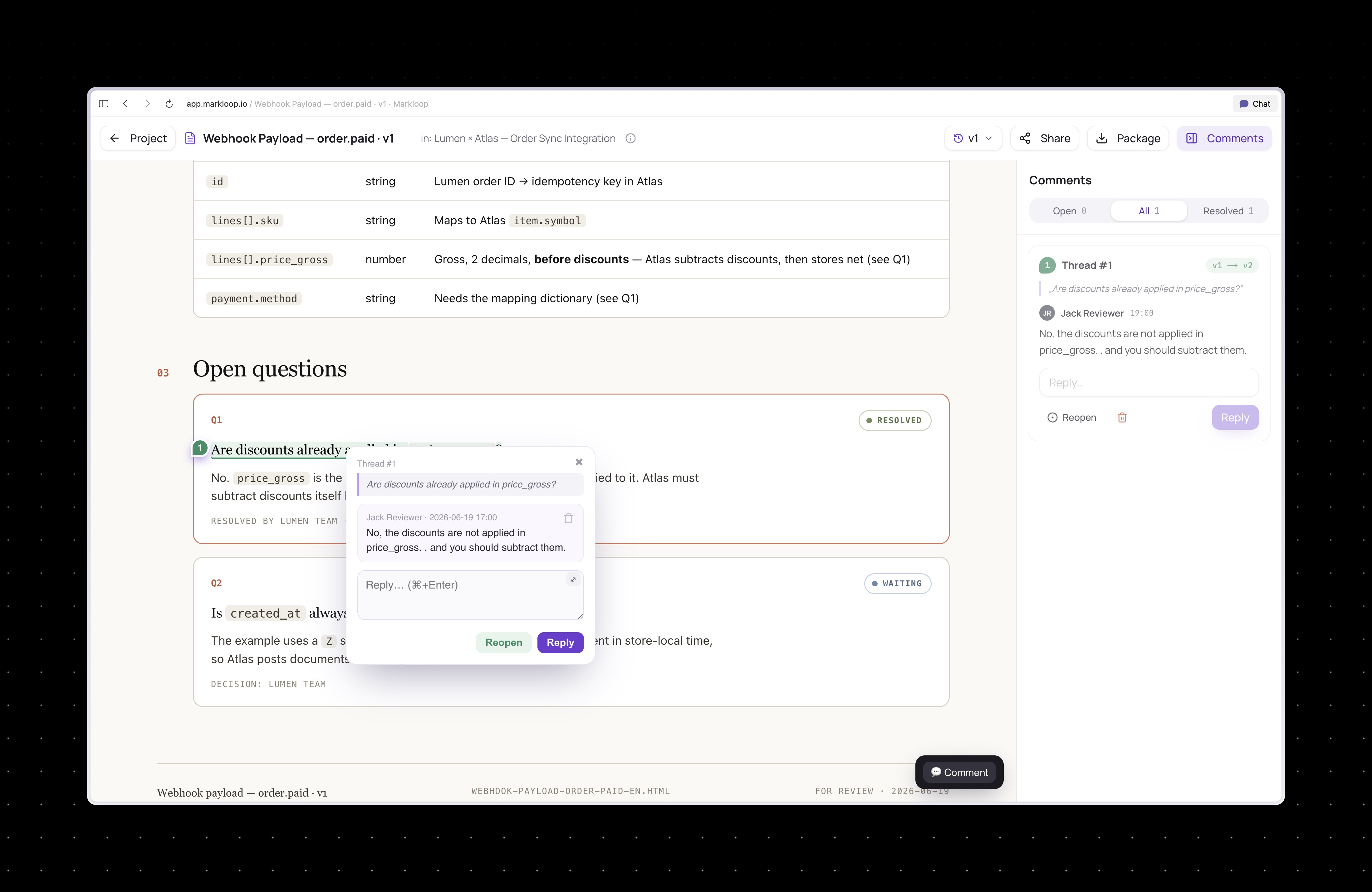 Markloop screenshot 2
