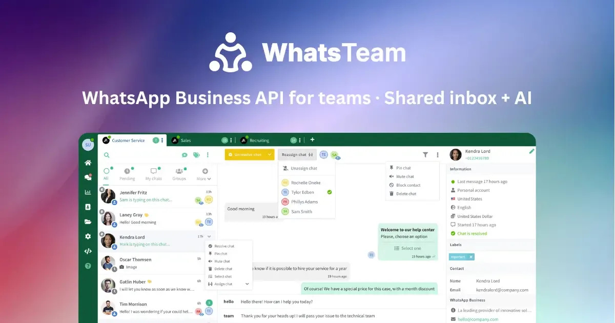 WhatsTeam screenshot 1