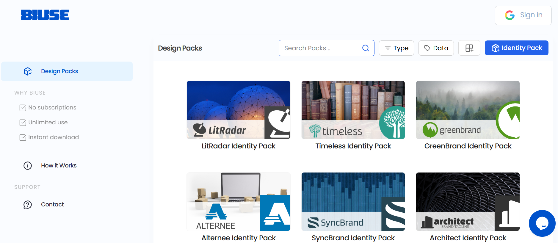 Biuse Identity Packs screenshot 1