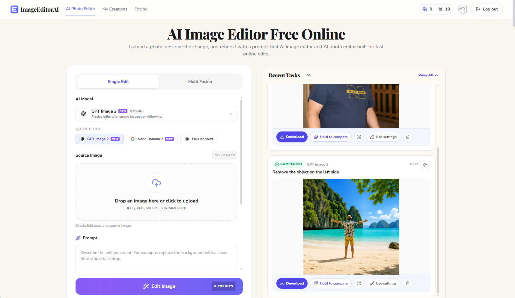 ImageEditorAI.co screenshot 1