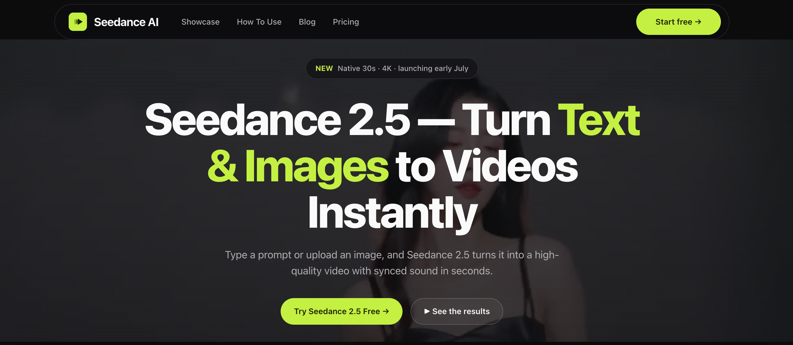 Seedance 2.5 | Text & Image to Video - 30s with Sound screenshot 1