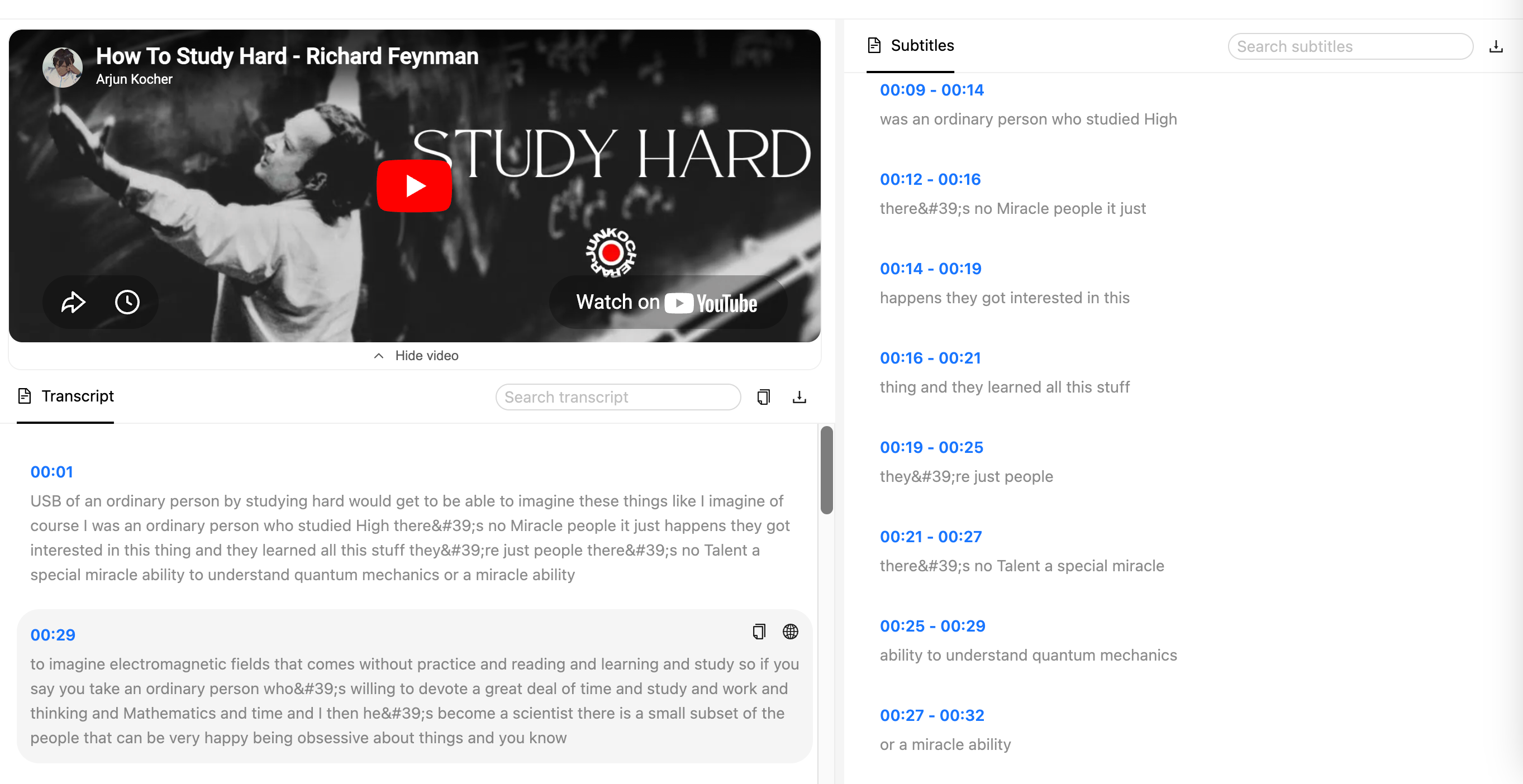 AI YouTube Transcript screenshot 1