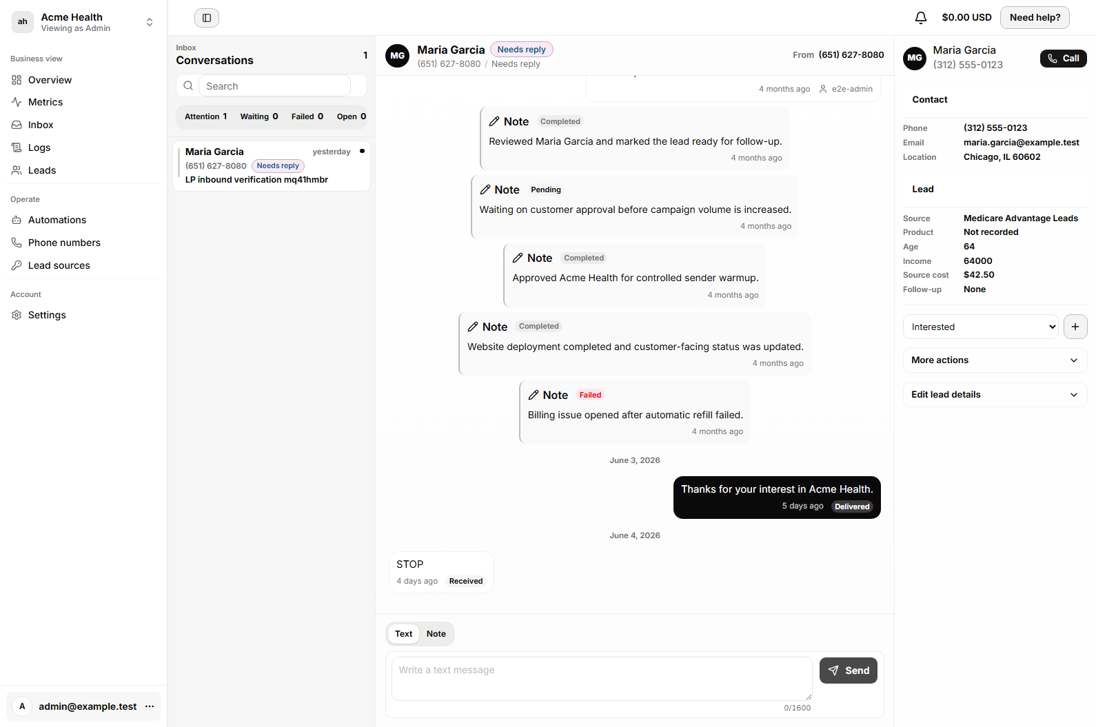 Leadping screenshot 1