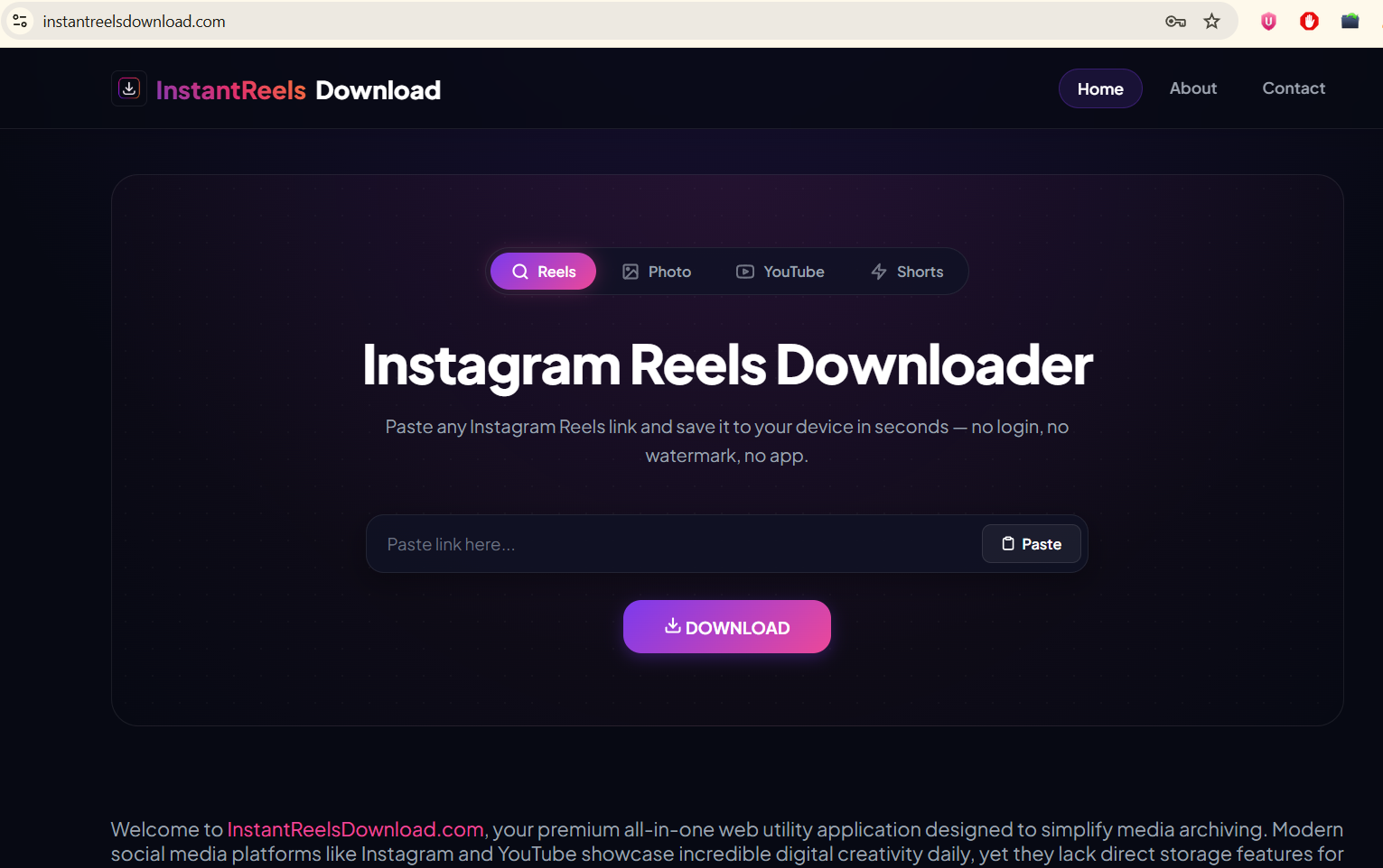 InstantReelsDownload screenshot 1