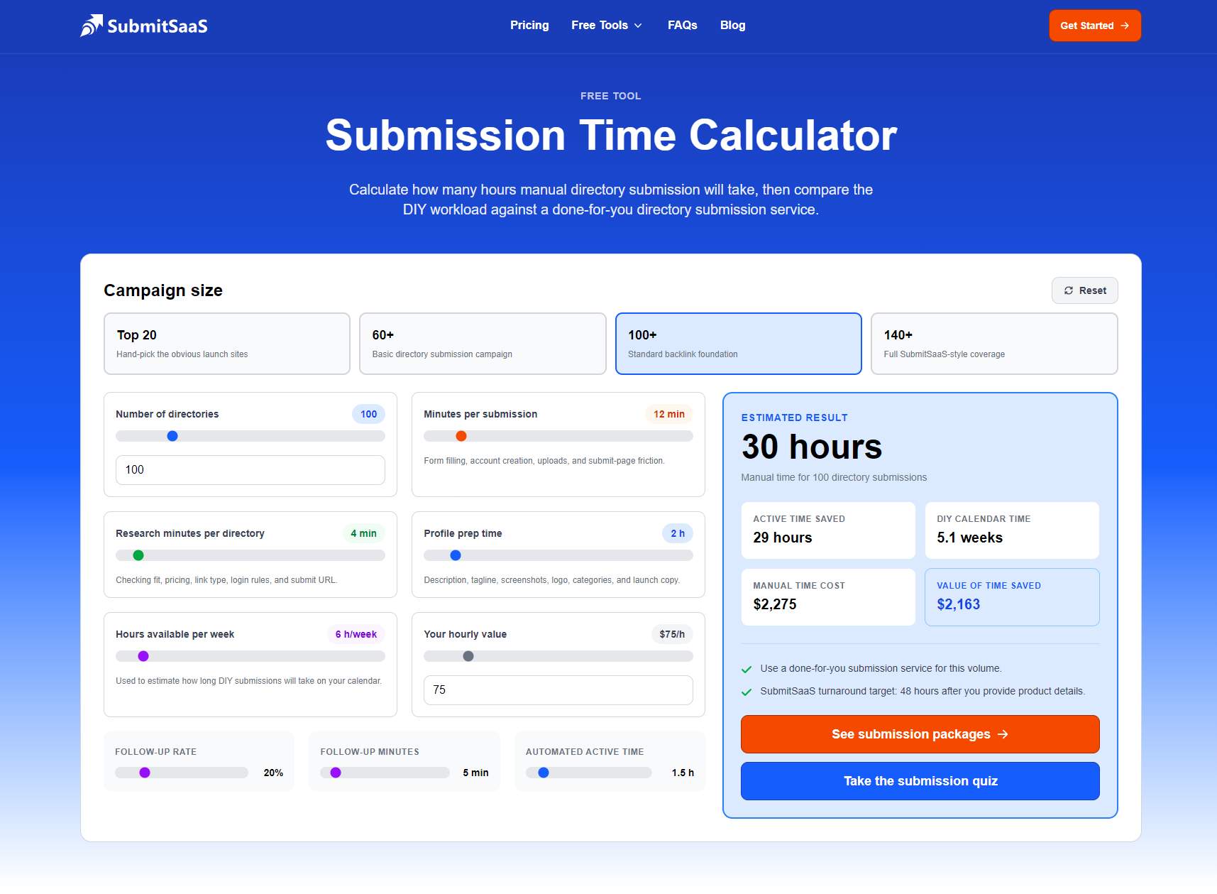 Submission Time Calculator screenshot 3