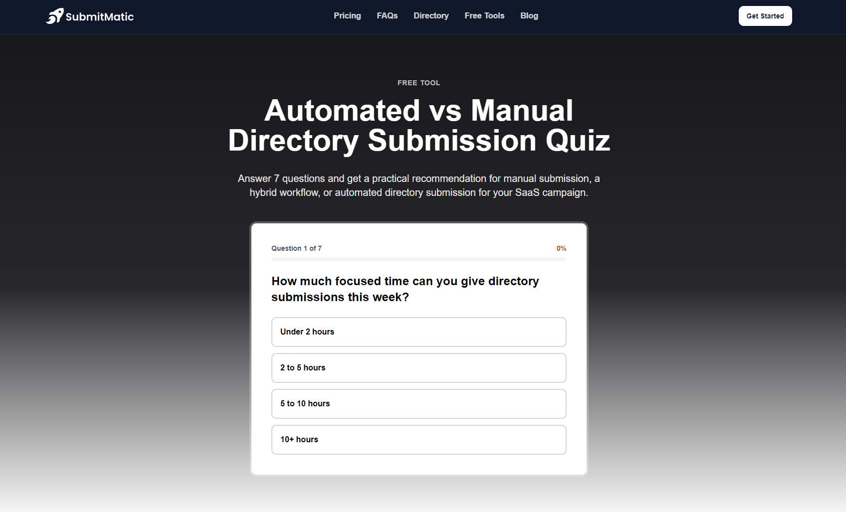 Automated vs Manual Directory Submission Quiz screenshot 2