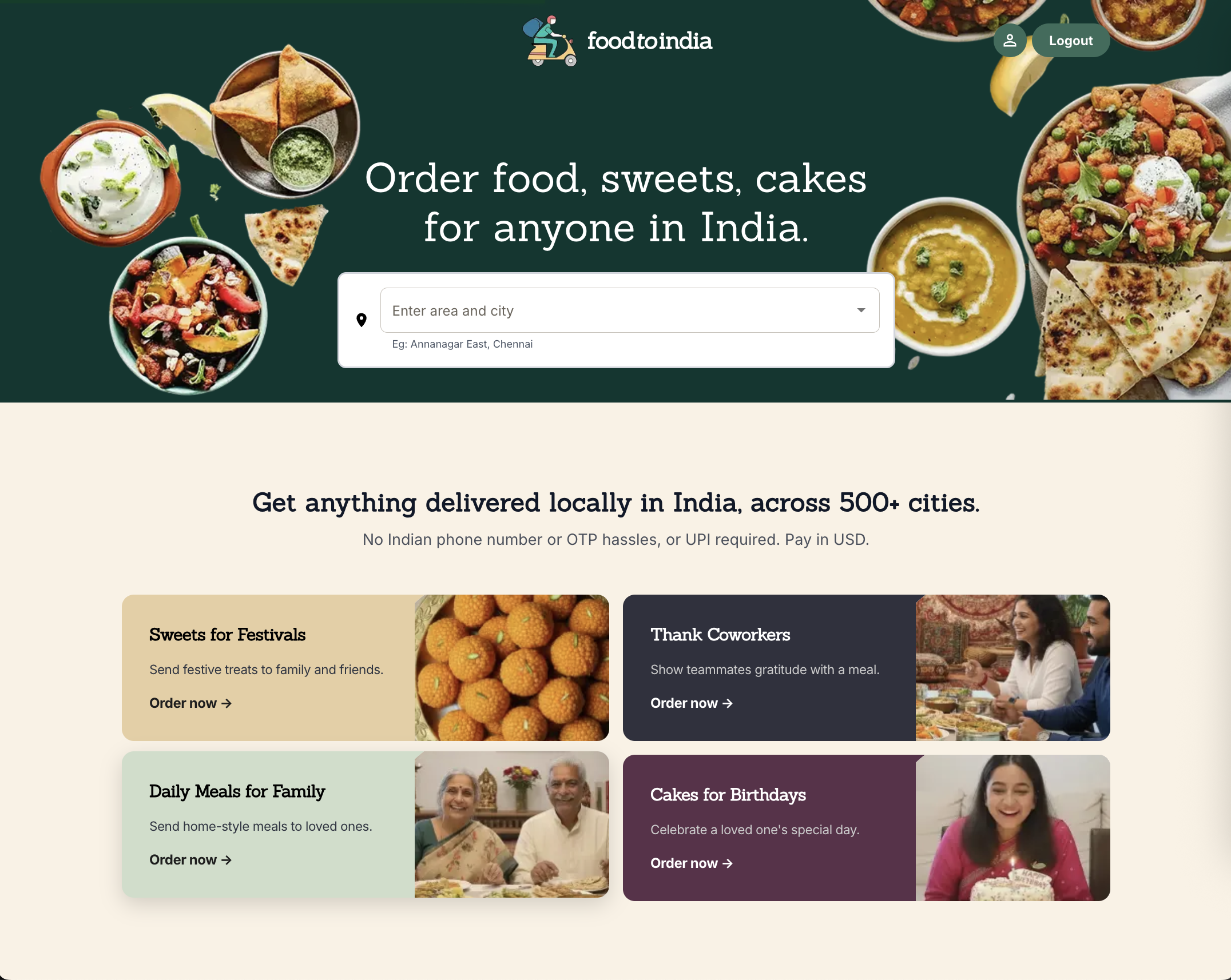 FoodToIndia screenshot 3