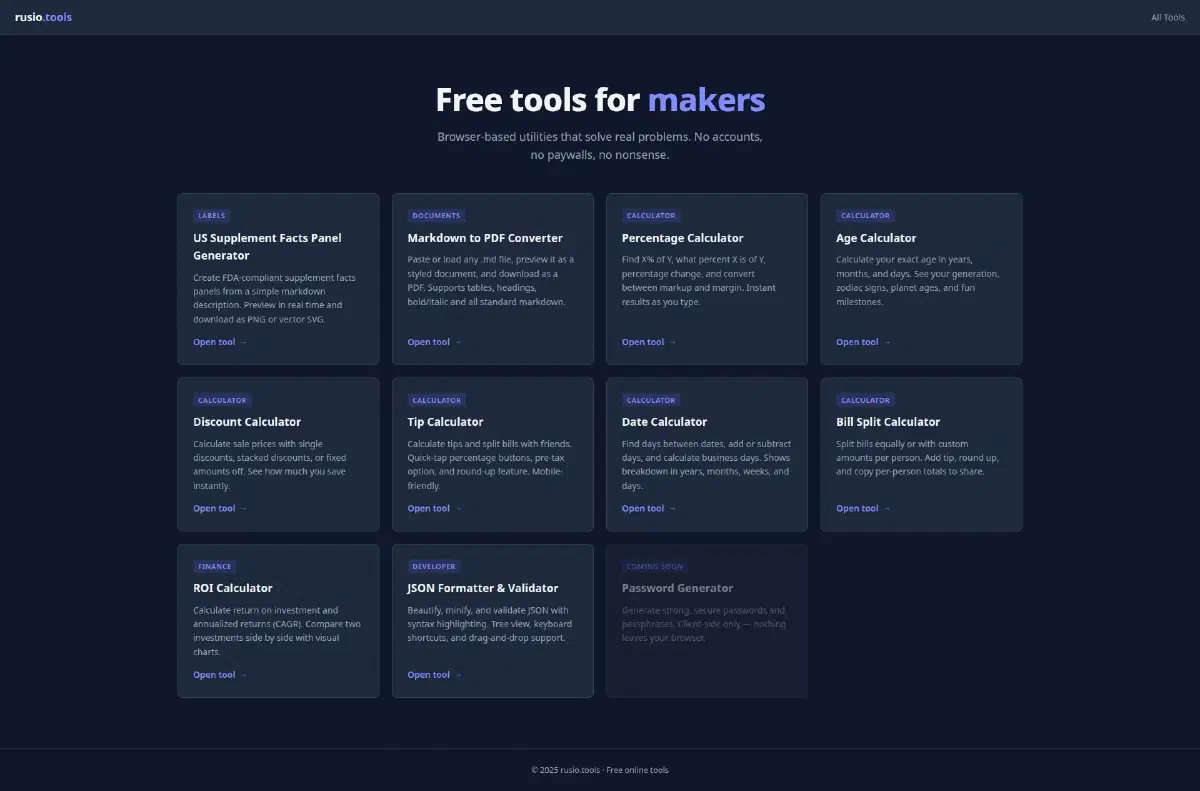 Rus Tools screenshot 1