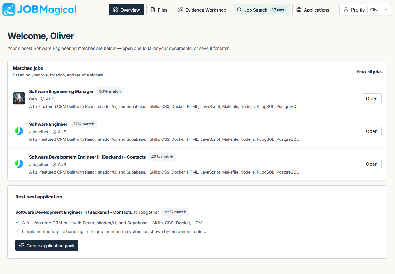 JOBMagical screenshot 2