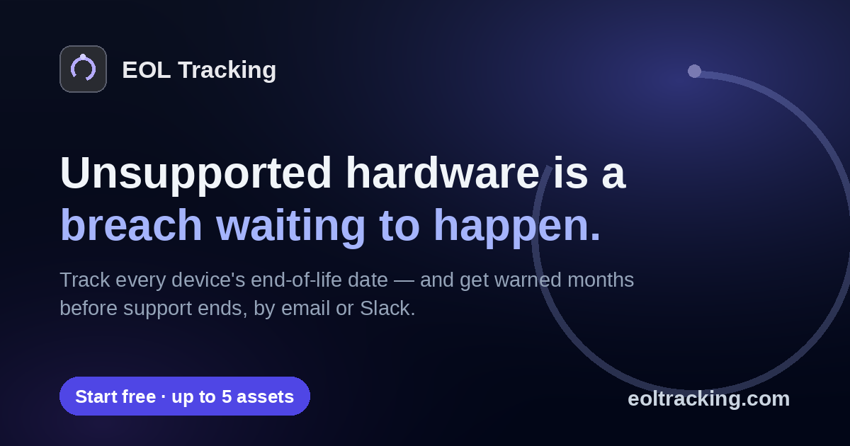 EoL Tracking screenshot 1