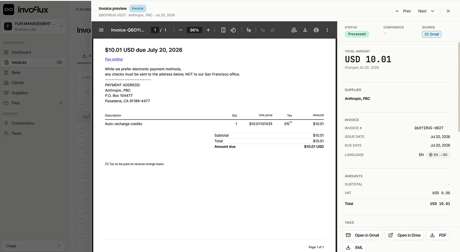 Invoflux screenshot 4