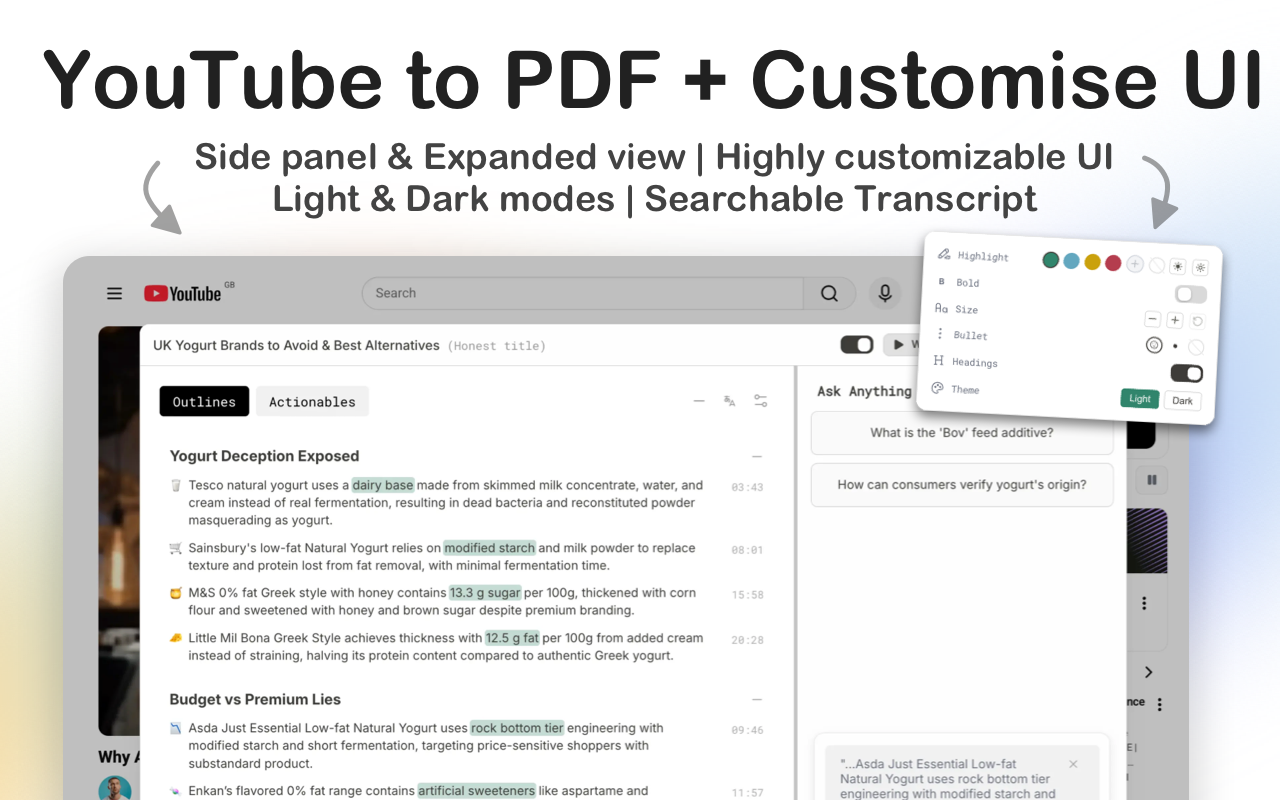 AI YouTube Summarizer & Chat screenshot 5