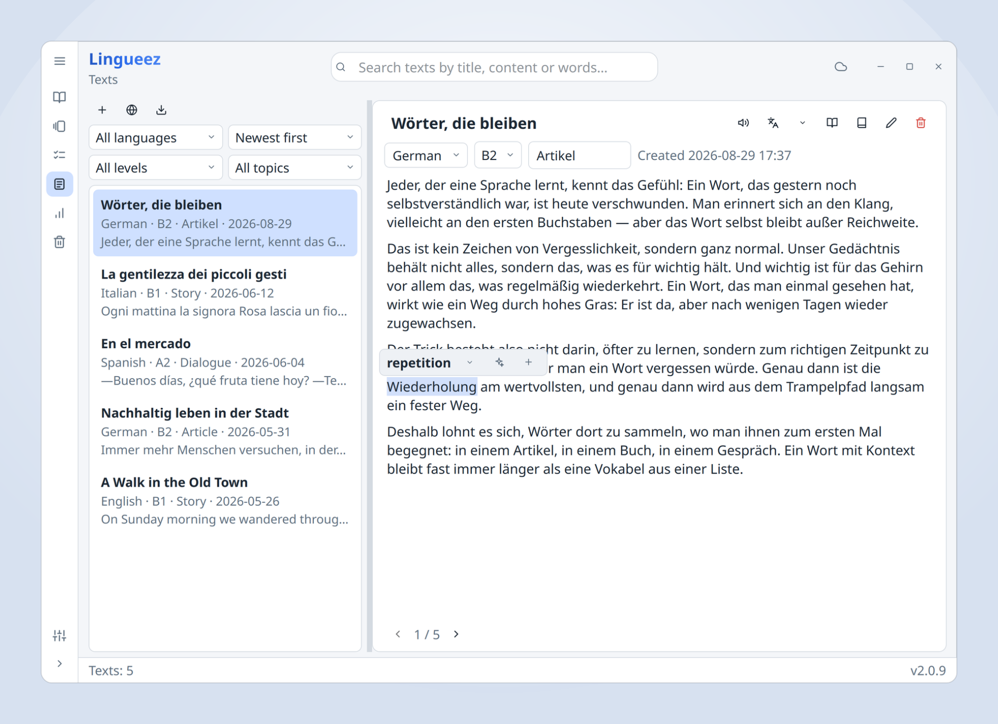 Lingueez - Vocabulary Builder screenshot 5