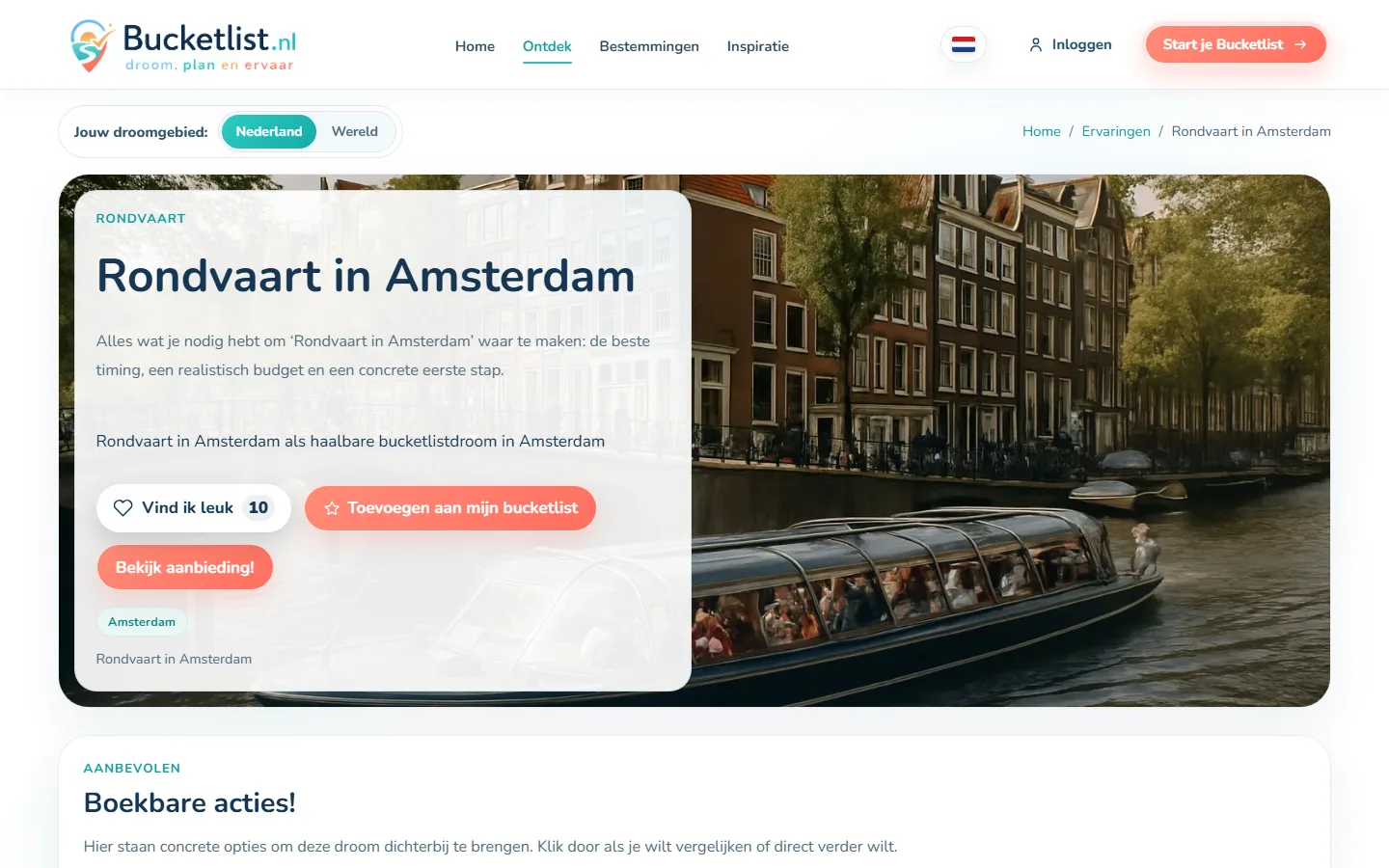 Bucketlist.nl screenshot 4