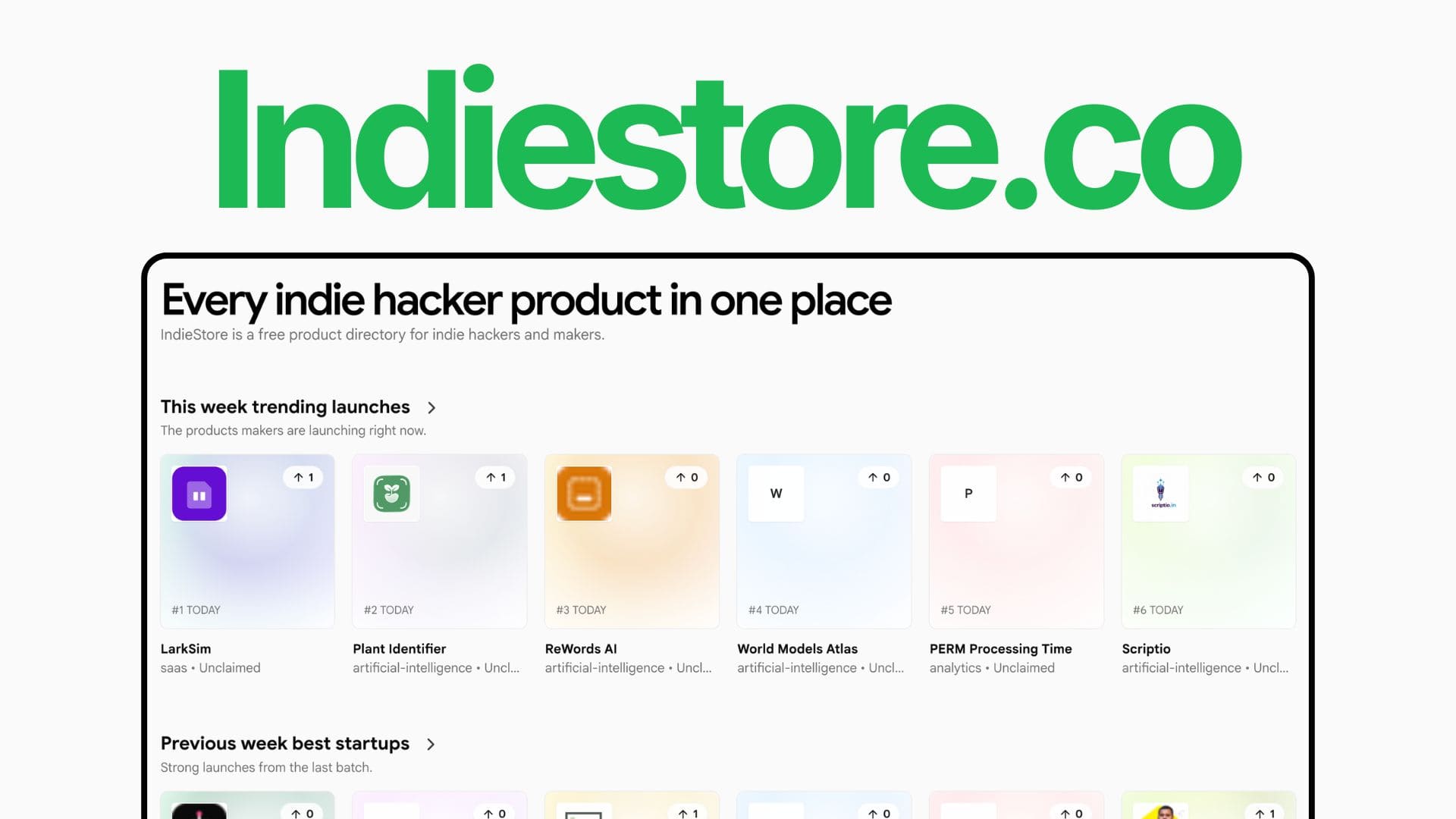 IndieStore | every indie hacker product listing here screenshot 1