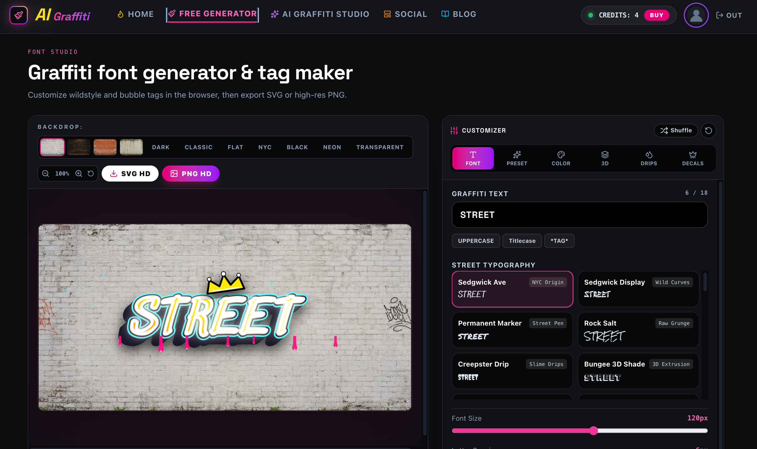AI Graffiti Generator Studio screenshot 1