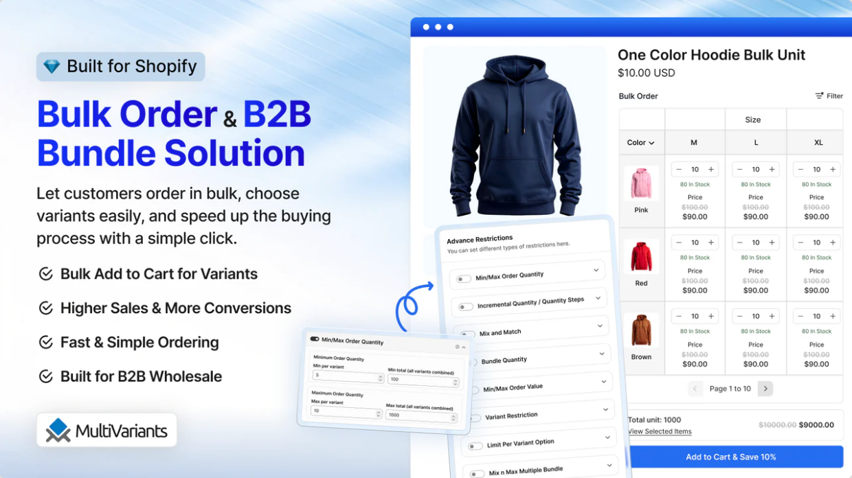 MultiVariants ‑ Bulk Order B2B screenshot 1