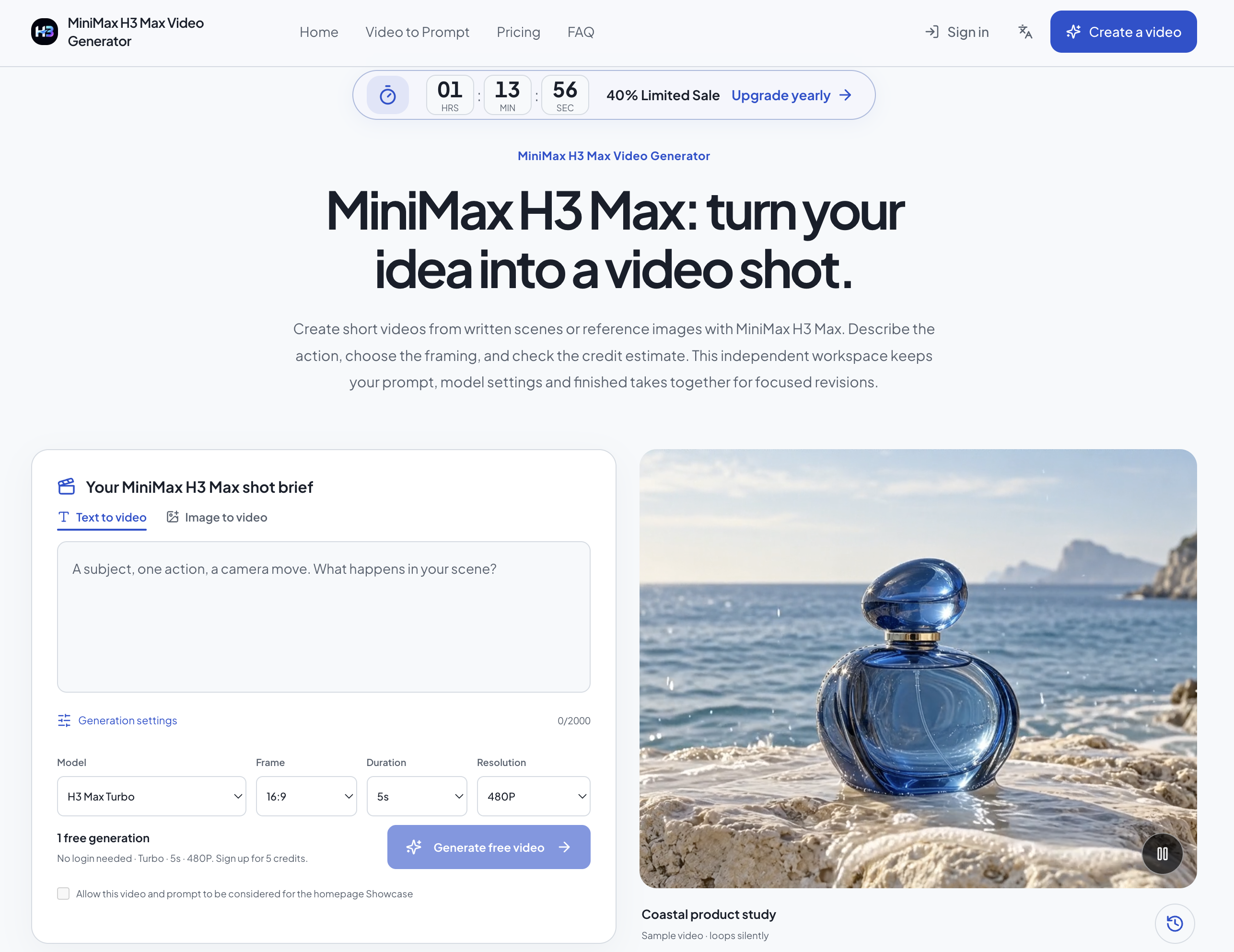 MiniMax H3 Max Video Generator screenshot 1