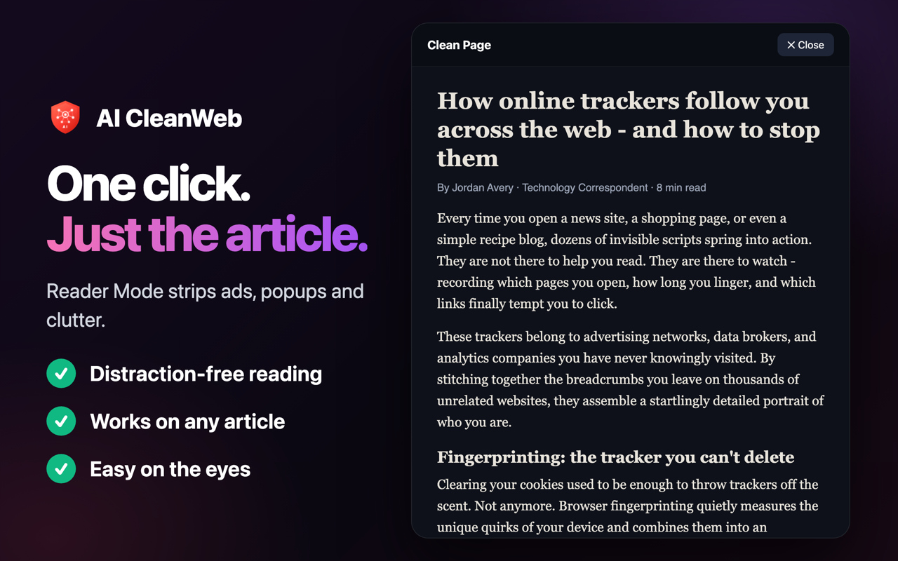 AI CleanWeb screenshot 5