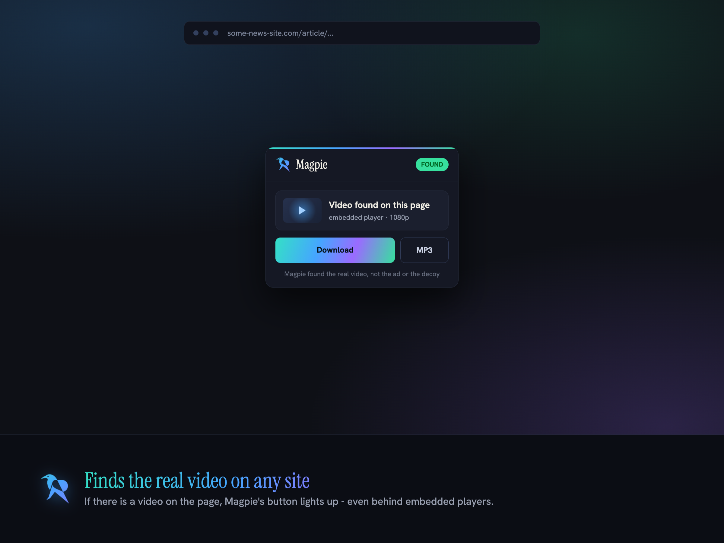 Magpie - Firefox download video and audio from the web screenshot 4