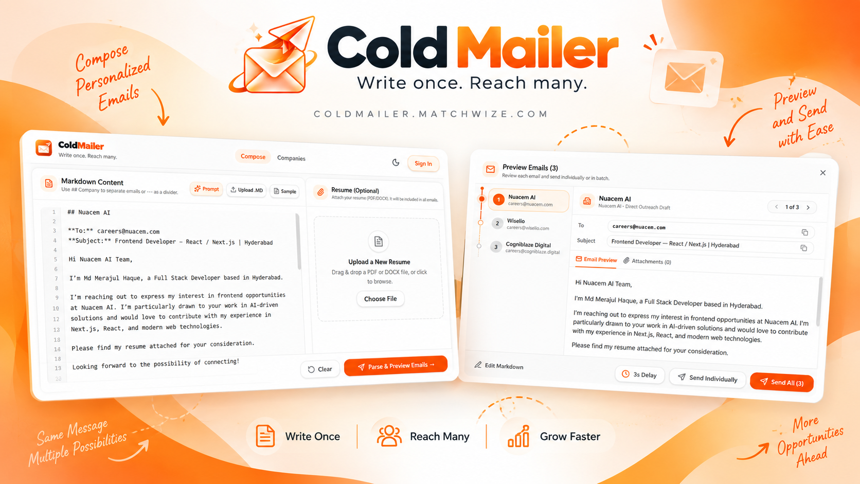 Cold Mailer screenshot 1