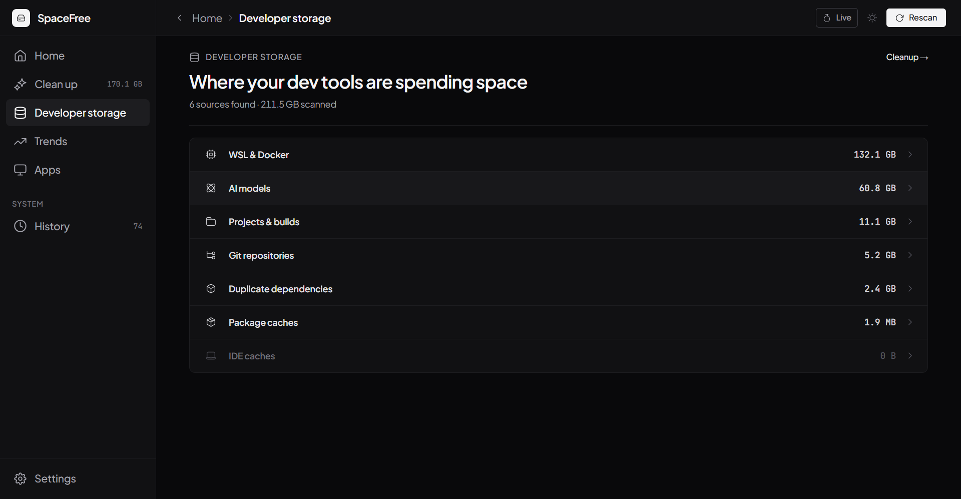 SpaceFree screenshot 4