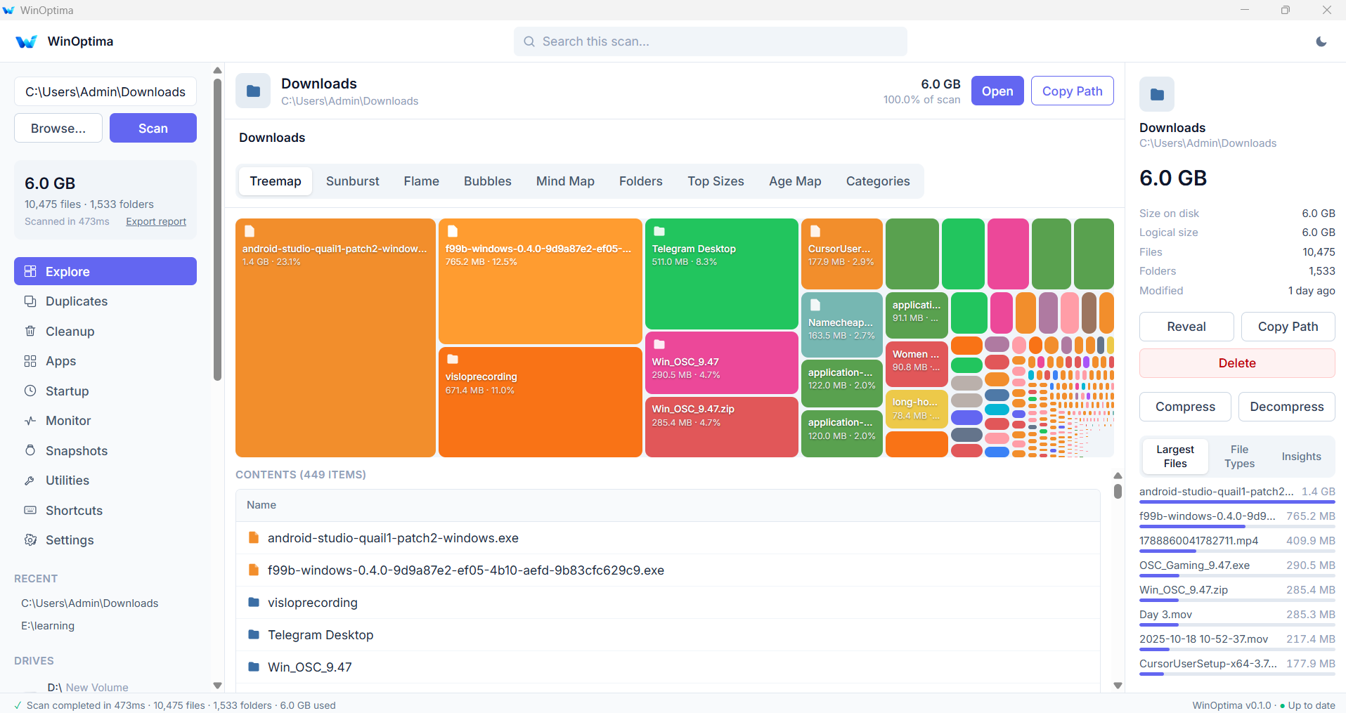 WinOptima screenshot 3